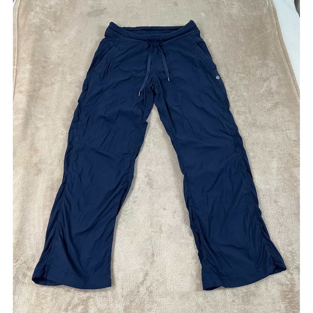 Lululemon Dance Studio Pants Women's 4 Navy Blue Wide Leg Relaxed Fit GOOD